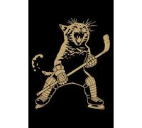 Hockey Cat Funny Ice Hockey Fans Journal Notebook: Perfect for note-taking, planning, work, travel, idea jotting, habit tracking, 120 Pages, Medium 6 x 9 Inches