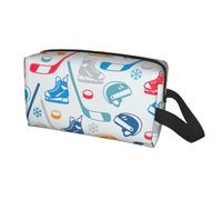 Hockey Elements - Borsa da viaggio con stampa creativa e fantasia, per uomini e donne, borsa da toilette portatile di grande capacità