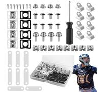 Hockey Helmet Kit, Repair Screw Set, Replacement Hardware Tools, 4.13in Includes 57 pezzi, clip e viti per calcio Hockey Helmets Maintenance Accessories
