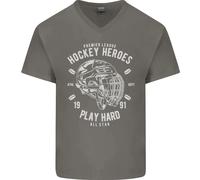 Hockey Heroes Street Ice Maglietta In Cotone A V Per Uomo