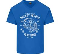 Hockey Heroes Street Ice Maglietta In Cotone A V Per Uomo