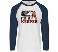 Hockey I'M Un Custode Divertente Ghiaccio Strada Uomo L/S Baseball T-Shirt