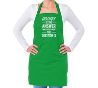 Hockey Is The Answer Who Cura What Question - Unisex Adulti Grembiule - Campo