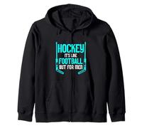 Hockey It's Like Football But For Men Sport sul ghiaccio - Felpa con Cappuccio