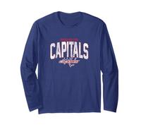 Hockey NHL con Logo Vintage dei Washington Capitals Maglia a Manica