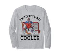 Hockey papà Come Un papà Normale ma più Fresco Divertente Padre Meme Maglia a Manica