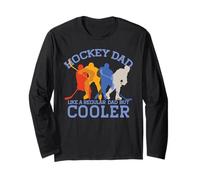 Hockey papà Come Un papà Normale ma più Fresco Divertente Padre Meme Maglia a Manica