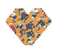 Hockey Stampa Art Mattone Puzzle a forma di cuore Blocchi di costruzione fai da te Set 3D Puzzle Decorazione della Casa 82 Pezzi