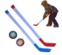 Hockey su Ghiaccio - 70 cm ABS | Sport per Bambini al Chiuso e all'aperto, Coppia Portatile Durevole e Resistente all'Usura con 2 Dischi, sviluppa abilità sociali motorie - ALM