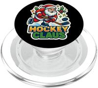 Hockey su ghiaccio Babbo Natale Buon Natale Divertente Giocatore Amante PopSockets PopGrip per MagSafe