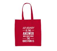 Hockey su Ghiaccio È Answer Slogan - Borsa Tote IN Tela - Pattinaggio Skater