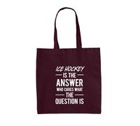 Hockey su Ghiaccio È Answer Slogan - Borsa Tote IN Tela - Pattinaggio Skater