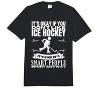 Hockey su Ghiaccio è per Persone Intelligenti Uomini Donne Giocatore di Hockey su Ghiaccio Comfort Colors Adult Heavyweight T-Shirt