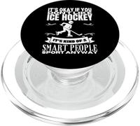 Hockey su ghiaccio è per persone intelligenti Uomini Donne Giocatore di hockey su ghiaccio PopSockets PopGrip per MagSafe