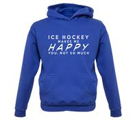 Hockey su Ghiaccio Makes Me Happy - Bambini Felpa con Cappuccio Skater Gioco
