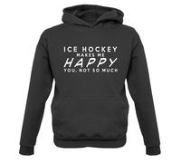 Hockey su Ghiaccio Makes Me Happy - Bambini Felpa con Cappuccio Skater Gioco