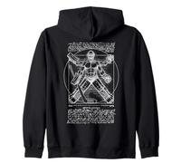 Hockey su Ghiaccio Portiere Vitruvian Man Leonardo da Vinci Felpa con Cappuccio