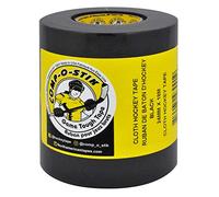 Hockey Tape Black for Sticks And Grips, Multi-Purpose Strong Durable Cloth Tape, Comp-O-STIK 4 Pack 24MM X 18M, Easy to Stretch And Tear, Exceptional Performance, Minimal Adhesive Residue