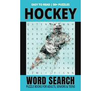 Hockey Word Search Puzzle: Featuring Easy to Read Print About Legendary Players, Teams, Moments and More!. | 6x9 inches, 110 pages | 50+ Puzzles...Gift For Vacations, Holidays and Free Time.