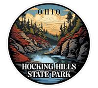 Hocking Hills State Park Sticker Ohio Window Souvenir Decal Vinile Piccolo Impermeabile per Bottiglia D'acqua Tazza Passaporto Libro Scrapbook Notebook Laptop Tumbler Skateboard Computer Telefono