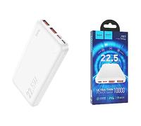 Hoco Batteria esterna Powerbank 10000mAh 2xUSB + Type C PD QC 3A 22,5W J101 White