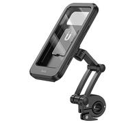 HOCO CA101 - Rider, supporto impermeabile per bicicletta/moto, adatto per telefoni cellulari entro 4,5-7 pollici, compatibile con iPhone, Samsung, Xiaomi, Oppo, Huawei, LG, colore: nero