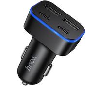HOCO Caricabatterie KFZ 4 Porte USB A USB C Auto Caricatore Veloce Alimentatore