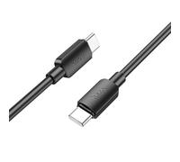 HOCO. Cavo da USB C a USB C da 60 W, 1 m, nero, PD 3.0 3A Cavo di ricarica rapida di tipo C compatibile con iPad Pro 2022, Samsung Galaxy S23/22/Z Fold/Z Flip, Google Pixel 7/6A, PS5, Switch, ecc