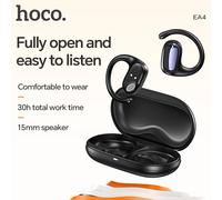 HOCO EA4 Auricolare wireless a orecchio aperto, Auricolari wireless Sport Over Music Cuffie Microfono incorporato con ganci per le orecchie con scatola di ricarica