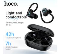 HOCO EQ8 Auricolari wireless Bluetooth 5.3 Display a LED Scatola di ricarica Sport HiFi Musica Ganci over-ear Auricolari con controllo touch