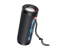 Hoco HC9 - Altoparlante wireless Dazzling Pulse Sport, Bluetooth V5.1, capacità della batteria: 1800 mAh, tempo di musica fino a: 5 ore, supporto Bluetooth, scheda TF, unità flash USB, AUX, TWS - nero