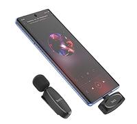Hoco L15 - Microfono Digitale Senza Fili Crystal Lavalier, Con Spina Tipo-C, Tempo di utilizzo: Fino a 6 ore, Compatibile Con Huawei Xiaomi OnePlus Oppo - Nero