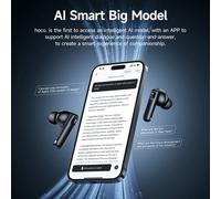 HOCO EQ27 AI ANC + ENC Smart AI Cuffie di traduzione Auricolari Bluetooth Cuffie sportive Auricolari HIifi con scatola di ricarica APP NUOVO