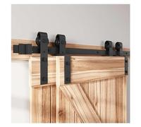 HOCONNIE 10FT/305cm Binario per Porta Scorrevole Kit Scorrevole per Porta Della Stalla per Coincide Doppia Porta