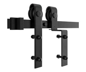 HOCONNIE 7FT/213cm Binario per Porta Scorrevole Kit Scorrevole per Porta Della Stalla per Coincide Doppia Porta