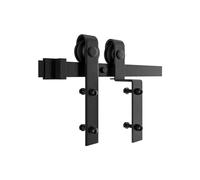 HOCONNIE 8FT/244cm Binario per Porta Scorrevole Kit Scorrevole per Porta Della Stalla per Coincide Doppia Porta