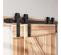 HOCONNIE 9FT/274cm Binario per Porta Scorrevole Kit Scorrevole per Porta Della Stalla per Coincide Doppia Porta