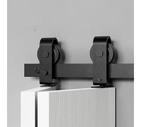 HOCONNIE Kit di ferramenta per porta scorrevole da 122 cm, bipiegabile, kit per porta scorrevole per 2 ante dell'armadio