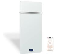 Hocosyme Riscaldamento a infrarossi con porta asciugamani, 850 W, controllo WiFi, radiatore da bagno MJJ con portasciugamani 122 x 47 cm, riscaldamento elettrico con protezione da surriscaldamento