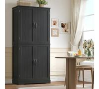 HOCSOK Credenza Cucina Alta, Mobile Dispensa Cucina, 4 Ante, 180x80x40 cm