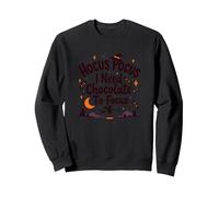Hocus Pocus Ho Bisogno di Cioccolato per concentrarsi Felpa, Unisex per Adulti, Nero, L