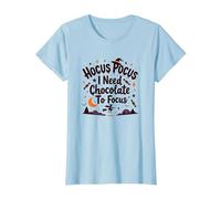 Hocus Pocus Ho Bisogno di Cioccolato per concentrarsi Maglietta, Donna, Celeste, L
