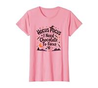 Hocus Pocus Ho Bisogno di Cioccolato per concentrarsi Maglietta, Donna, Rosa, L