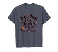 Hocus Pocus Ho Bisogno di Cioccolato per concentrarsi Maglietta, Uomo, Pervinca, L