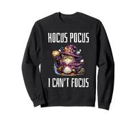 Hocus Pocus I Can't Focus Funny ADHD Cat Saying Humor Felpa