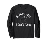Hocus Pocus I Can't Focus Funny ADHD Witch Design Maglia a Manica