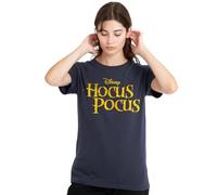 Hocus Pocus Logo Ladies T Shirt, Deep Navy, Blu Scuro, XL Donna