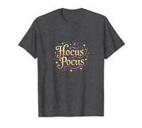 Hocus Pocus Magica Strega di Halloween, Maglietta, Uomo, Grigio Scuro, 5XL