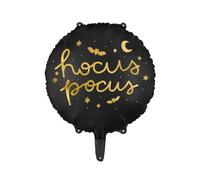 Hocus Pocus - Palloncino in foil per Halloween, 45 cm, colore: nero, decorazione per Halloween, palloncini in foil per Halloween, elio o aria, forniture per feste di Halloween