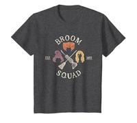 Hocus Pocus Sanderson Sisters Broom Squad Maglietta, Bambini, Grigio Scuro, 8 Anni